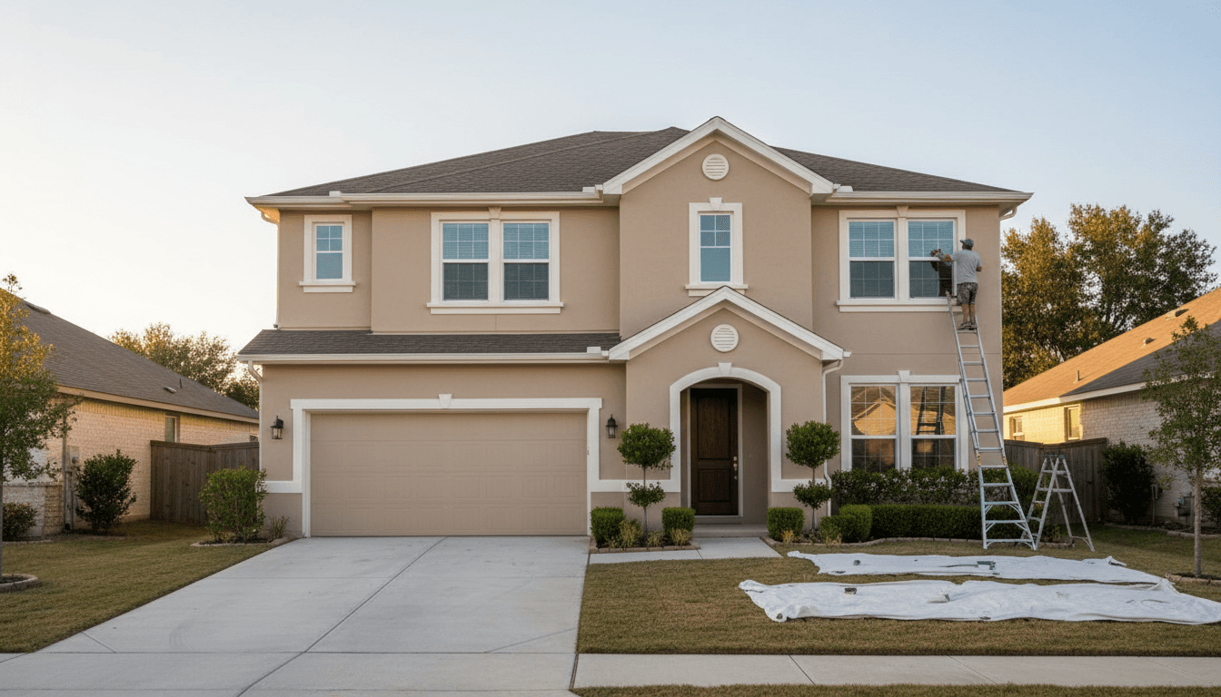 Recently painted house exterior